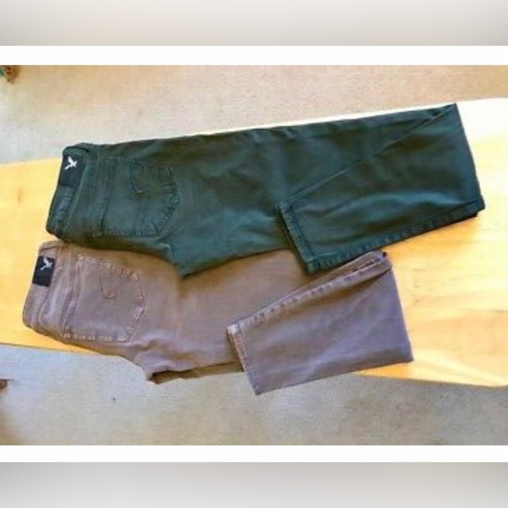 Pair AE Sateen 360 Stretch Jeggings Sz 4